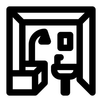 recommend clip art: bathroom, bath, room, interior, building, toilet outline icon