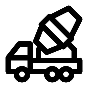 recommend clip art: mixer truck, vehicle, cement rolling, construction machine, mixer, truck outline icon