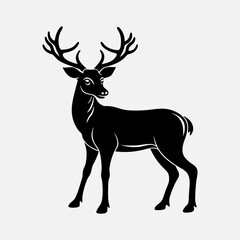 Reindeer Silhouette vector illustration