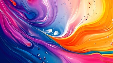 Ebullient Ink Splatter Abstract: Wavy Textures and Liquid Motifs for a Vivid Artistic Wallpaper