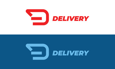 Delivery logo modern design minimalis. Letter D logo 