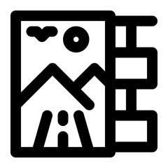 wallpaper, wall covering, decoration, interior, building materials, construction outline icon