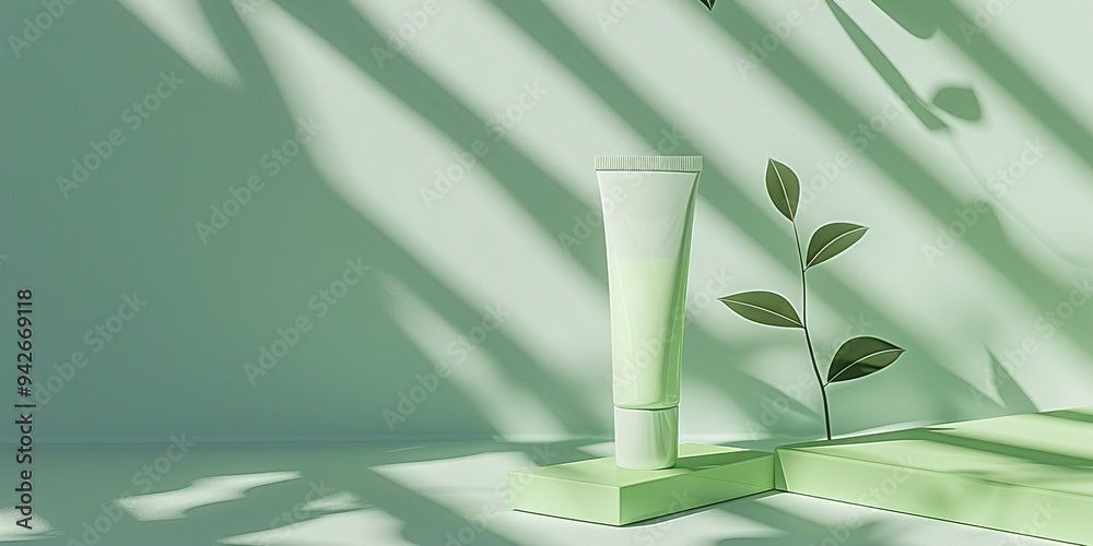 Poster plant in a glass vase