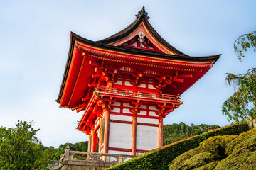 Views of Kiyomizu-dera temple in Kyoto, Japan