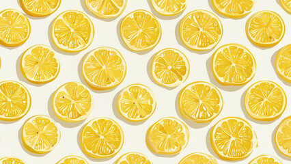 Fresh and Bright: Lemon Slice Pattern for Interior Design