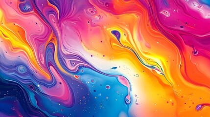 Ink Splash Abstract Art: Wavy Patterns and Fluid Shapes for a Dynamic and Lively Wallpaper Design