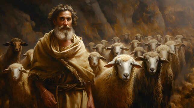 Bible story, Jacob tended his uncle Laban's sheep and goats