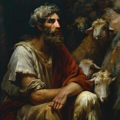 Bible story, Jacob tended his uncle Laban's sheep and goats