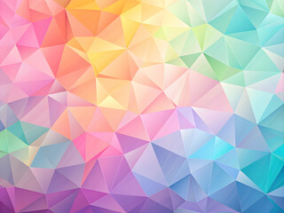 Obraz premium Prismatic Geometry: A vibrant spectrum of triangles forms a mesmerizing abstract background, ideal for modern and creative projects. 