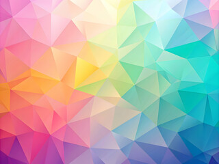 Fototapeta premium Prismatic Geometry: A vibrant spectrum of triangles forms a mesmerizing abstract background, ideal for modern and creative projects. 
