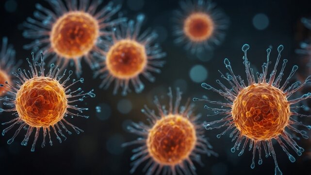 Comparison of healthy cells and cancerous cells.
