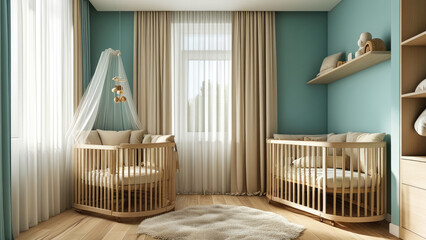 Fresh and Calming: Nursery Design with Soft Teal Theme