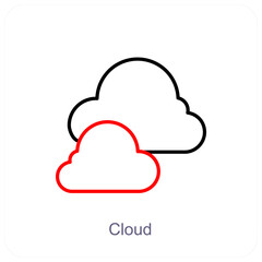 Cloud and weather icon concept