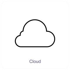 Cloud and weather icon concept