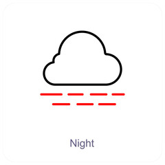 Night and visibility icon concept