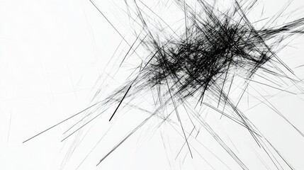 Disjointed abstract lines veering off-course, illustrating the concept of distraction on a minimalist white background.