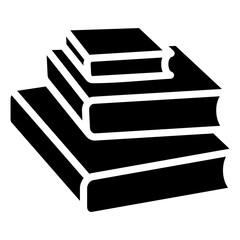 Stack Book  Icon Element For Design