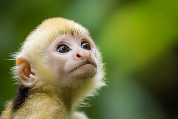 Fototapeta premium Beautiful white-faced monkey in the Costa Rican jungle