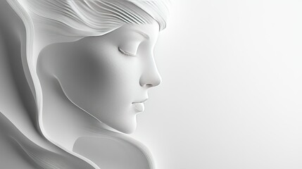 Obraz premium Soft, flowing lines gently embracing each other, representing the warmth and tenderness of love, set against a clean white backdrop.
