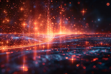 Obraz premium a red and blue lights