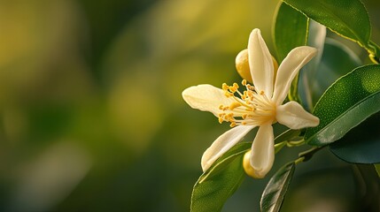 Fototapeta premium Lemon flower spring. Generative AI