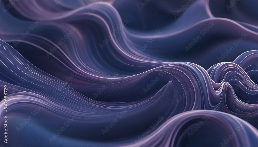 Wall mural blue and purple digital waves background