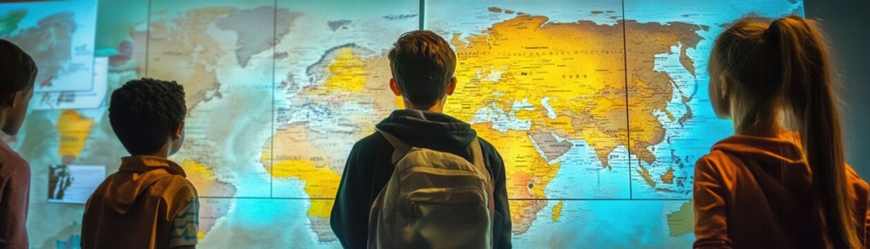 Children Learning Geography