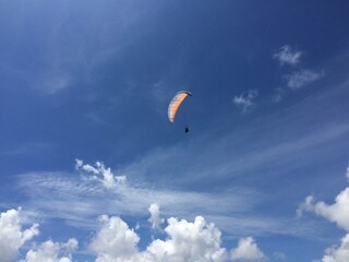 paragliding in the sky