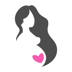 Pregnant icon logo design