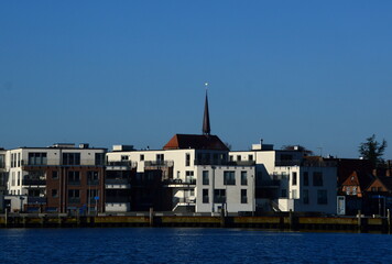 Fototapeta premium Port at the Baltic Sea in the Town Eckernförde, Schleswig - Holstein