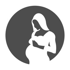 Pregnant icon logo design