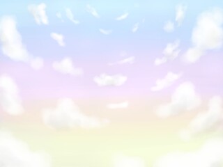 幻想的な空の背景イラスト