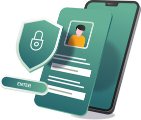Smartphone personal account security data
