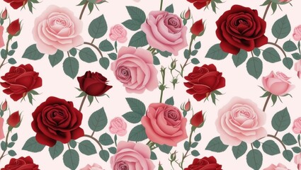 seamless background with roses