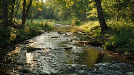 Obraz premium Serene Forest Stream