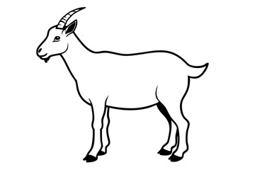 Goat Silhouette Vector Illustration