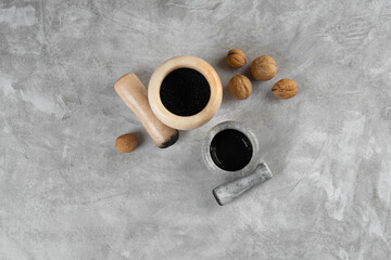 Walnut ash for depilation according to an oriental recipe.