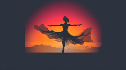 Dancer Illustration Logo