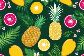 seamless background with fruits