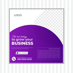Simple modern business social media post design