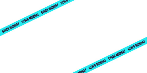 Cyber ​​Monday ribbon on transparent background. Crossed ribbons. Vector for Cyber ​​Monday promotion.