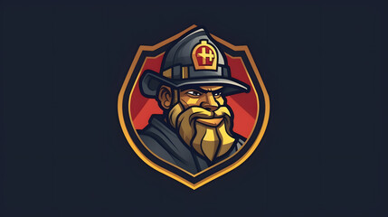 Firefighter logo illustration