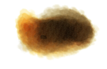 Abstract watercolor grainy gradient texture, empty space, realistic cutout on transparent background. Watercolor grungy paint stains texture overlay effect