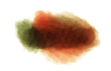 Abstract watercolor grainy gradient texture, empty space, realistic cutout on transparent background. Watercolor grungy paint stains texture overlay effect