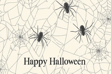 Obraz premium Spider Web Collage: Images of intricate spider webs with spiders crawling. The text 