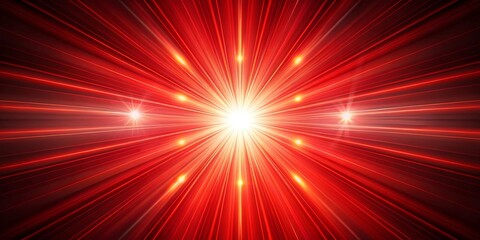 Obraz premium Vibrant red light rays background with a dynamic and energetic glow