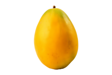 Fresh raw mango isolated on transparent background, ideal for culinary designs, tropical fruit illustrations, and organic produce marketing materials