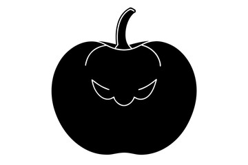 Halloween Best Fruit - Black Silhouette.Halloween Fruit, Black Silhouette, Halloween Decor, Spooky Fruit, Halloween Design