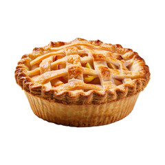 apple pie isolated on white background