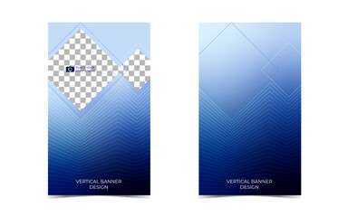 VERTICAL BANNER 55 EDITABLE ABSTRACT BANNER DESIGN WITH PHOTO INSERT OPTION - VERSATILE FOR ANY PURPOSE